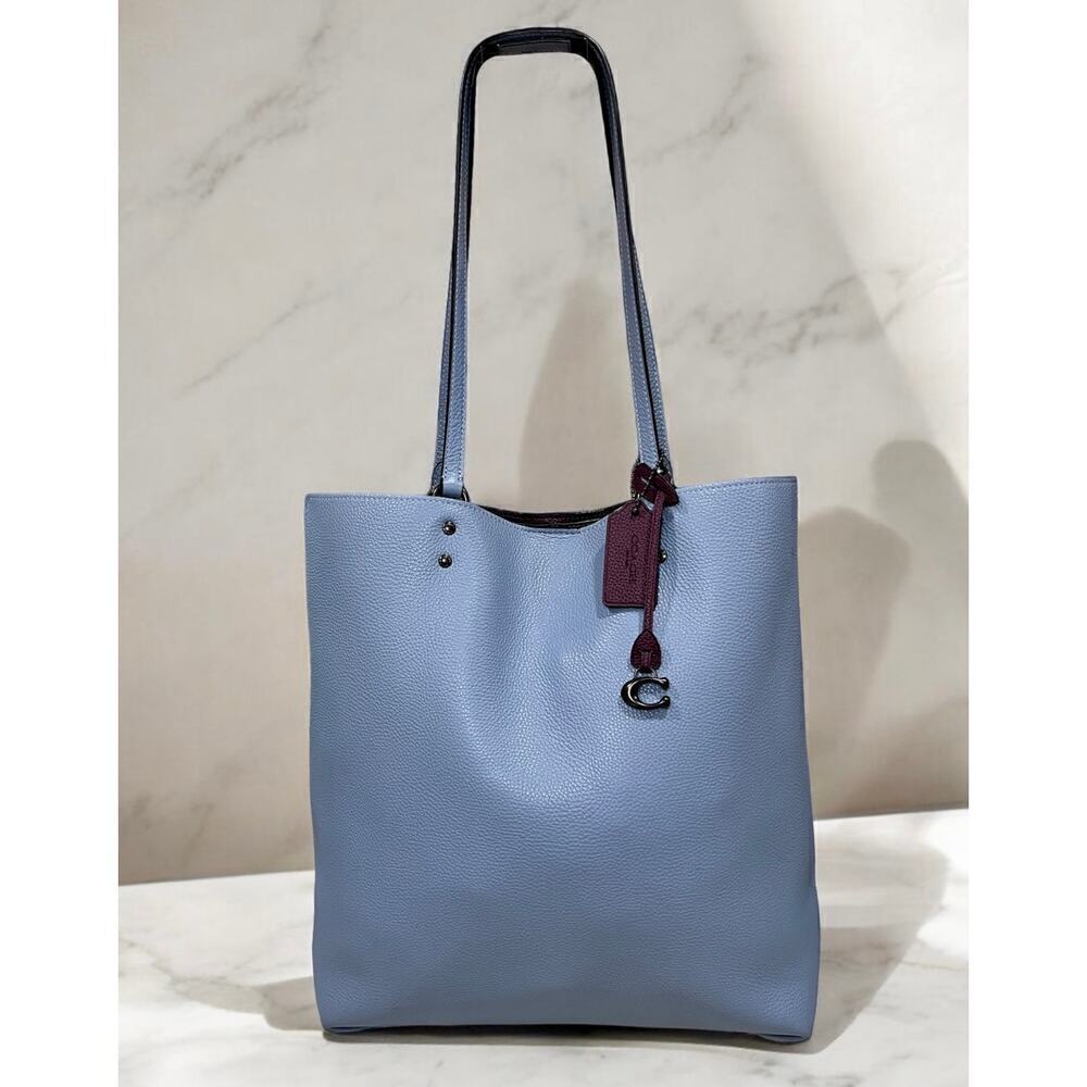 Coach 88341 Plaza Polished Pebble Leather Tote Bag - Picture 10 of 10